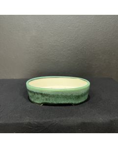 VASO OVAL VERDE (15,5 X 12 X 4,2cm) 1