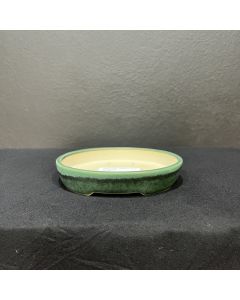 VASO OVAL VERDE (14,5 X 12,3 X 3cm) 1