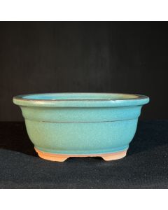 VASO OVAL VERDE (16,5X13X7cm) 1