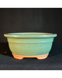 VASO OVAL VERDE (16,5X13X7cm) 1